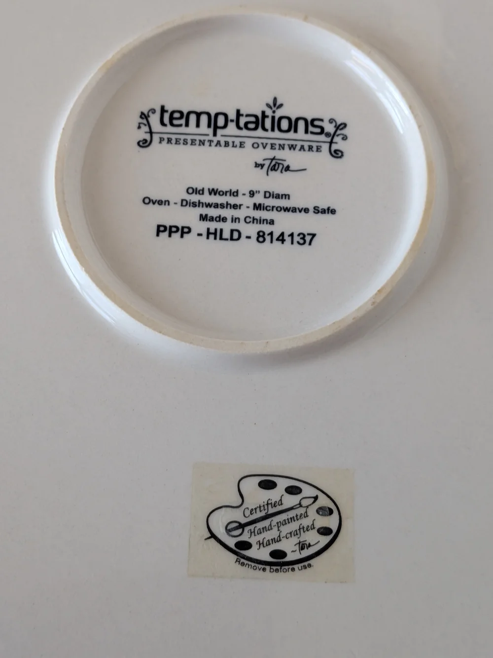 Temp-Tations Presentable Ovenware By Tara Old World Black Pattern, 9